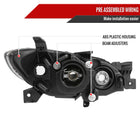 2004-2009 Mazda 3 Sedan Projector Style Headlights (Matte Black Housing/Clear Lens)