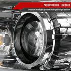 2010-2013 Mazda 3 Projector Headlights w/ LED Light Strip (Chrome Housing/Clear Lens)