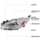 2010-2013 Mazda 3 Projector Headlights w/ LED Light Strip (Chrome Housing/Clear Lens)