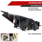 2010-2013 Mazda 3 Projector Headlights w/ LED Light Strip (Glossy Black Housing/Smoke Lens)