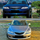 2003-2005 Mazda 6 Factory Style Projector Headlights (Chrome Housing/Clear Lens)
