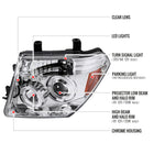 2005-2007 Nissan Pathfinder/ 2005-2008 Frontier Dual Halo Projector Headlights (Chrome Housing/Clear Lens)