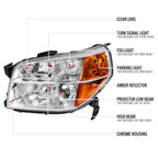 2006-2008 Honda Pilot Projector Style Headlights (Chrome Housing/Clear Lens)