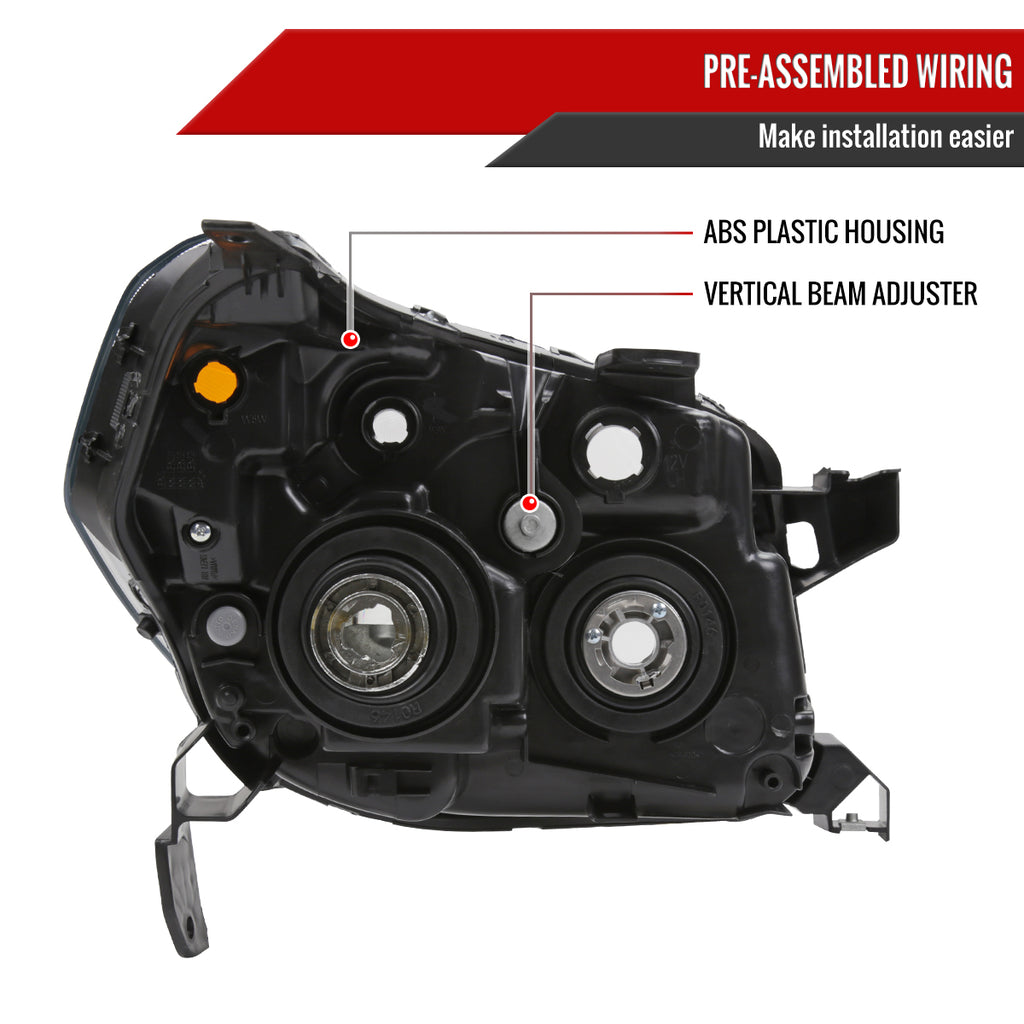 2006-2008 Honda Pilot Projector Style Headlights (Chrome Housing/Smoke Lens)