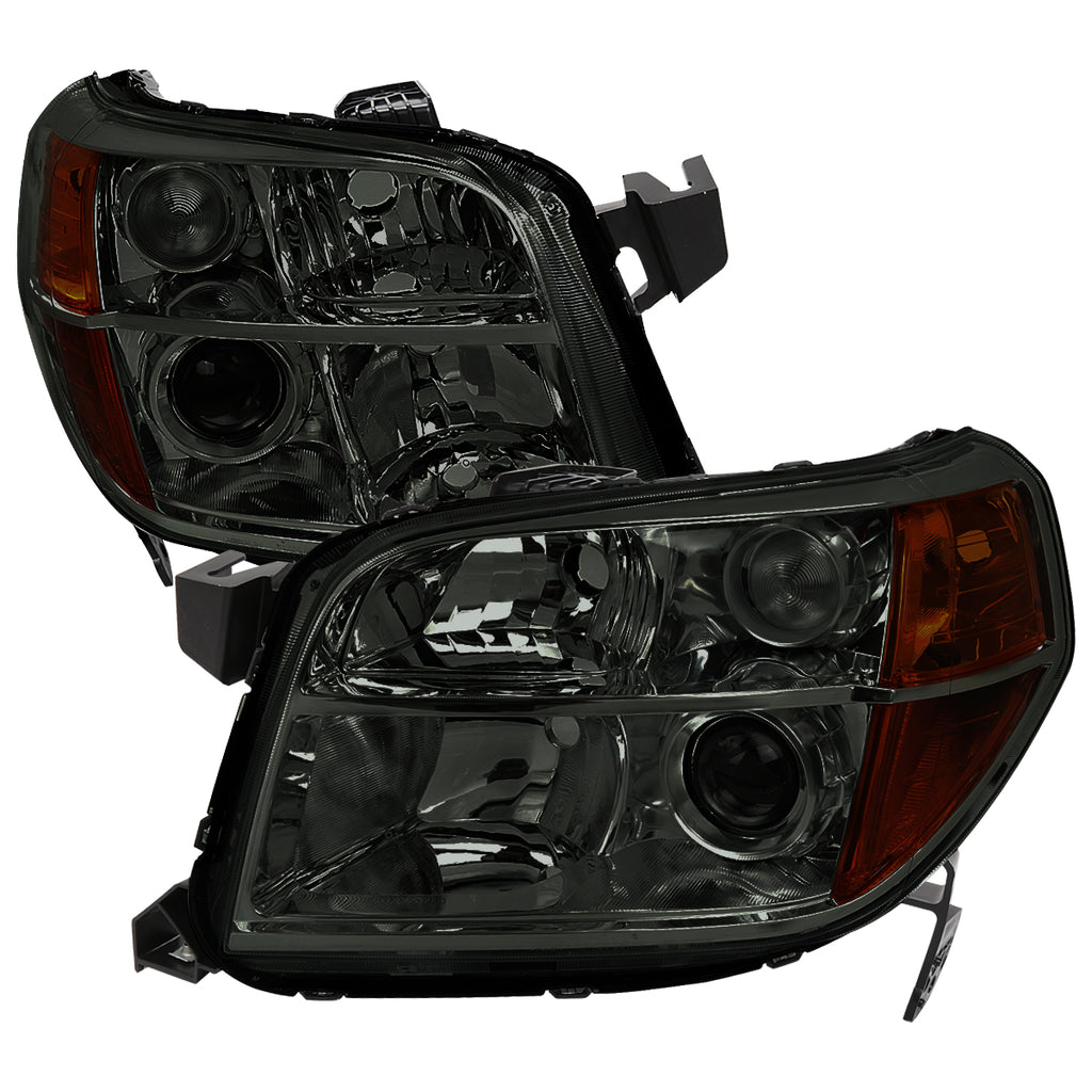 2006-2008 Honda Pilot Projector Style Headlights (Chrome Housing/Smoke Lens)