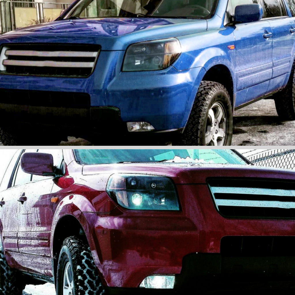 2006-2008 Honda Pilot Projector Style Headlights (Matte Black Housing/Clear Lens)