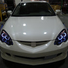 2002-2004 Acura RSX Dual Halo Projector Headlights (Glossy Black Housing/Smoke Lens)