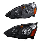 2002-2004 Acura RSX Retro Style Projector Headlights - Matte Black/Clear Lens