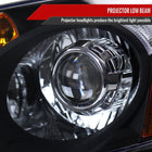 2002-2004 Acura RSX Retro Style Projector Headlights - Matte Black/Clear Lens