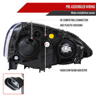 2002-2004 Acura RSX Retro Style Projector Headlights - Matte Black/Clear Lens