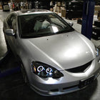 2002-2004 Acura RSX Dual Halo Projector Headlights (Matte Black Housing/Clear Lens)