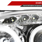 2000-2003 Honda S2000 AP1 Dual Halo Projector Headlights (Chrome Housing/Clear Lens)