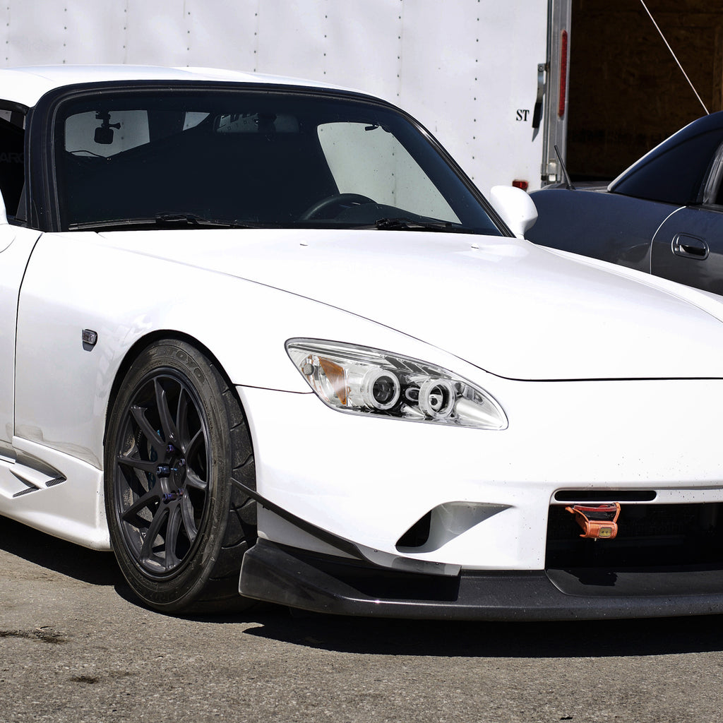 2000-2003 Honda S2000 AP1 Dual Halo Projector Headlights (Chrome Housing/Clear Lens)