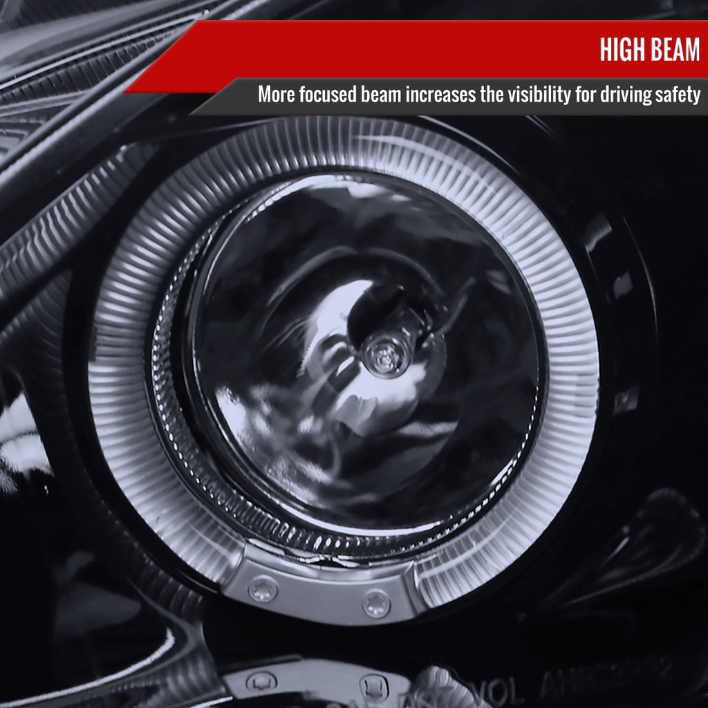 2004-2009 Honda S2000 AP2 Dual Halo Projector Headlights (Glossy Black Housing/Smoke Lens)