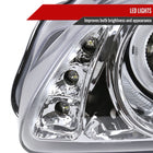 2000-2003 Nissan Sentra Dual Halo Projector Headlights (Chrome Housing/Clear Lens)
