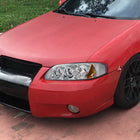 2000-2003 Nissan Sentra Dual Halo Projector Headlights (Chrome Housing/Clear Lens)