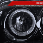 2000-2003 Nissan Sentra Dual Halo Projector Headlights (Glossy Black Housing/Smoke Lens)