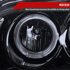 2000-2003 Nissan Sentra Dual Halo Projector Headlights (Glossy Black Housing/Smoke Lens)
