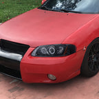 2000-2003 Nissan Sentra Dual Halo Projector Headlights (Glossy Black Housing/Smoke Lens)