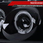 2004-2006 Nissan Sentra Dual Halo Projector Headlights (Glossy Black Housing/Smoke Lens)
