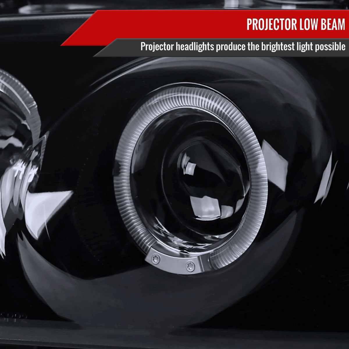2004-2006 Nissan Sentra Dual Halo Projector Headlights (Glossy Black Housing/Smoke Lens)