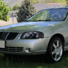 2004-2006 Nissan Sentra Dual Halo Projector Headlights (Glossy Black Housing/Smoke Lens)