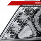 1995-1999 Nissan Sentra/200SX Dual Halo Projector Headlights (Chrome Housing/Clear Lens)