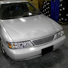 1995-1999 Nissan Sentra/200SX Dual Halo Projector Headlights (Chrome Housing/Clear Lens)