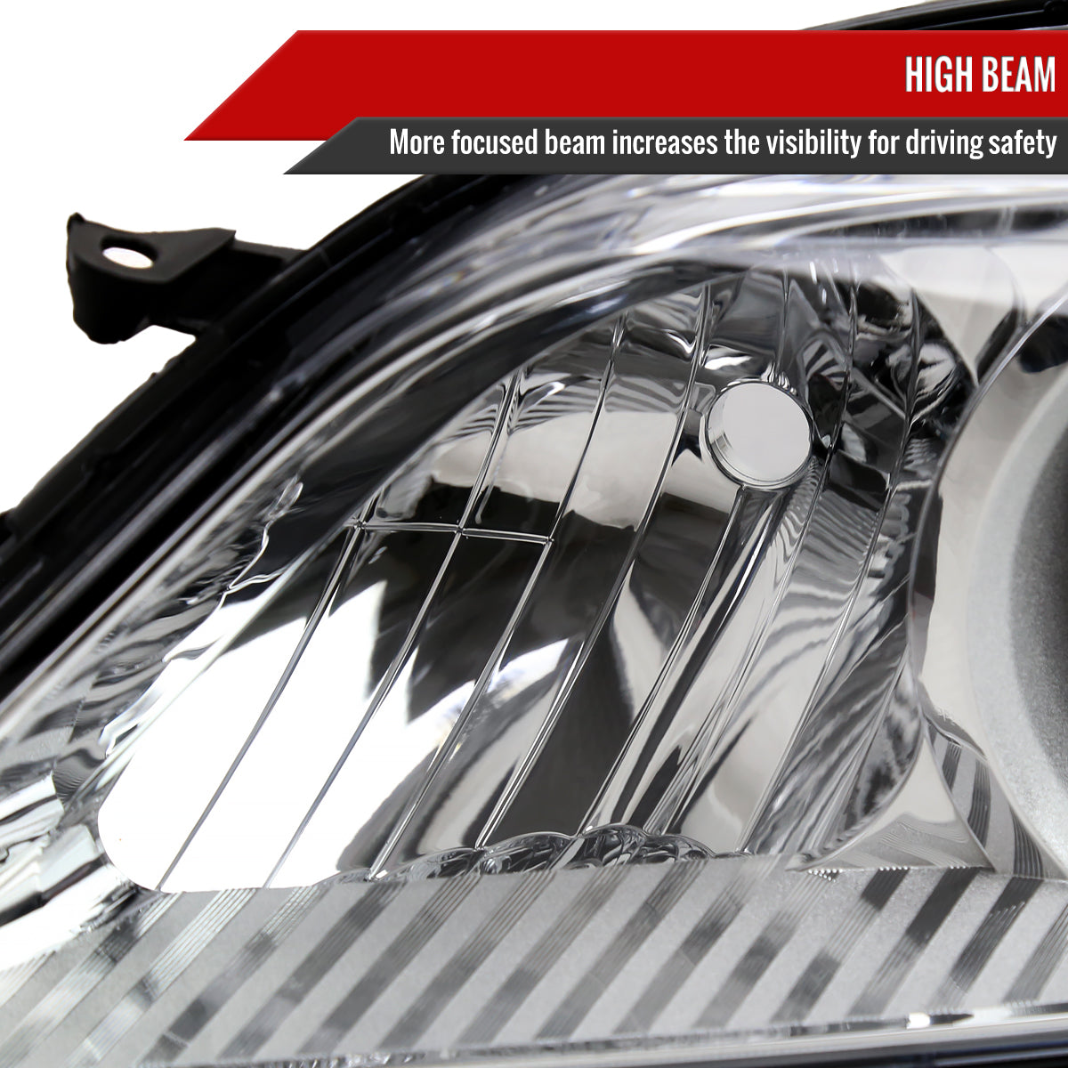 2011-2020 Toyota Sienna Driver/Left Side Projector Headlight (Chrome Housing/Clear Lens)