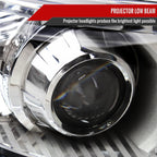 2011-2020 Toyota Sienna Passenger/Right Side Projector Headlight (Chrome Housing/Clear Lens)