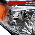 2011-2020 Toyota Sienna Passenger/Right Side Projector Headlight (Chrome Housing/Clear Lens)