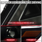 2011-2020 Toyota Sienna Switchback Sequential LED Bar Projector Headlights (Black Housing / Smoked Lens)