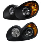 2002-2005 Hyundai Sonata Factory Style Projector Headlights - Matte Black/Clear Lens