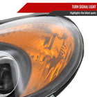 2002-2005 Hyundai Sonata Factory Style Projector Headlights - Matte Black/Clear Lens