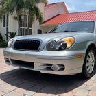 2002-2005 Hyundai Sonata Factory Style Projector Headlights - Matte Black/Clear Lens