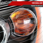 2006-2008 Hyundai Sonata Projector Style Headlights (Matte Black Housing/Clear Lens)