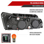 2006-2008 Hyundai Sonata Projector Style Headlights (Matte Black Housing/Clear Lens)