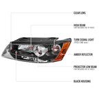 2006-2008 Hyundai Sonata Projector Style Headlights (Matte Black Housing/Clear Lens)