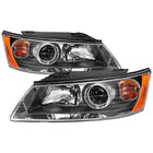 2006-2008 Hyundai Sonata Projector Style Headlights (Matte Black Housing/Clear Lens)