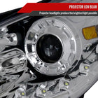 2011-2014 Hyundai Sonata Projector Headlights w/ SMD LED Light Strip (Chrome Housing/Clear Lens)
