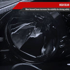 2011-2014 Hyundai Sonata Projector Headlights w/ SMD LED Light Strip (Glossy Black Housing/Smoke Lens)