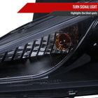 2011-2014 Hyundai Sonata Projector Headlights w/ SMD LED Light Strip (Glossy Black Housing/Smoke Lens)