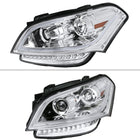 2010-2011 Kia Soul Projector Headlights w/ LED Light Bar & LED Turn Signal Lights (Chrome Housing/Clear Lens)