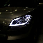 2010-2011 Kia Soul Projector Headlights w/ LED Light Bar & LED Turn Signal Lights (Chrome Housing/Clear Lens)