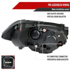 2010-2011 Kia Soul Projector Headlights w/ LED Light Bar & LED Turn Signal Lights (Glossy Black Housing/Smoke Lens)