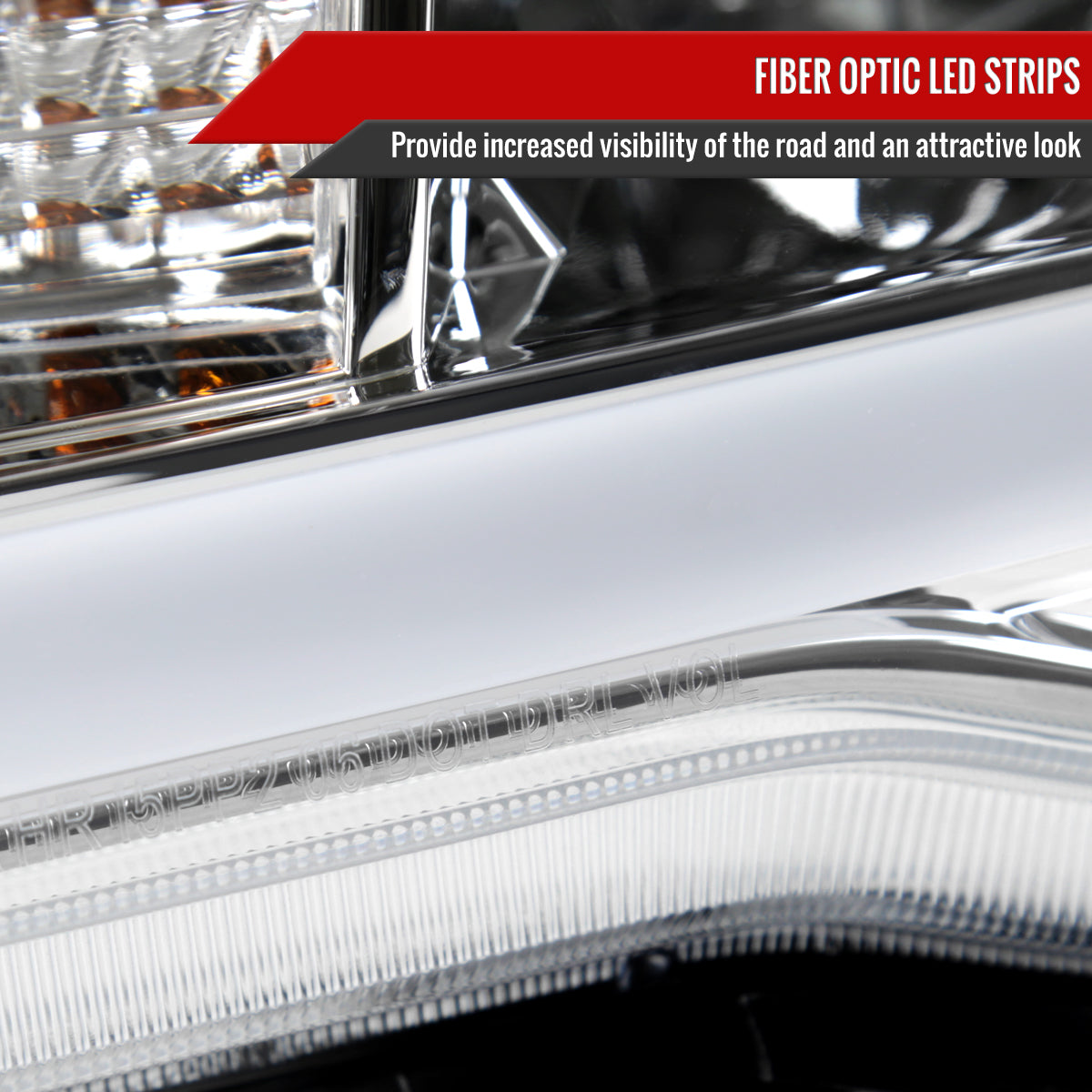 2005-2011 Toyota Tacoma LED Bar Projector Headlights (Chrome Housing/Clear Lens)