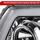 2005-2011 Toyota Tacoma LED Bar Projector Headlights w/ Sequential Turn Signal Lights (Chrome Housing/Clear Lens)