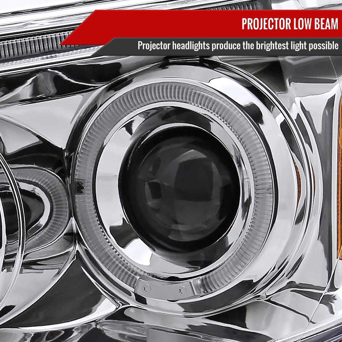 2005-2011 Toyota Tacoma Dual Halo Projector Headlights (Chrome Housing/Clear Lens)