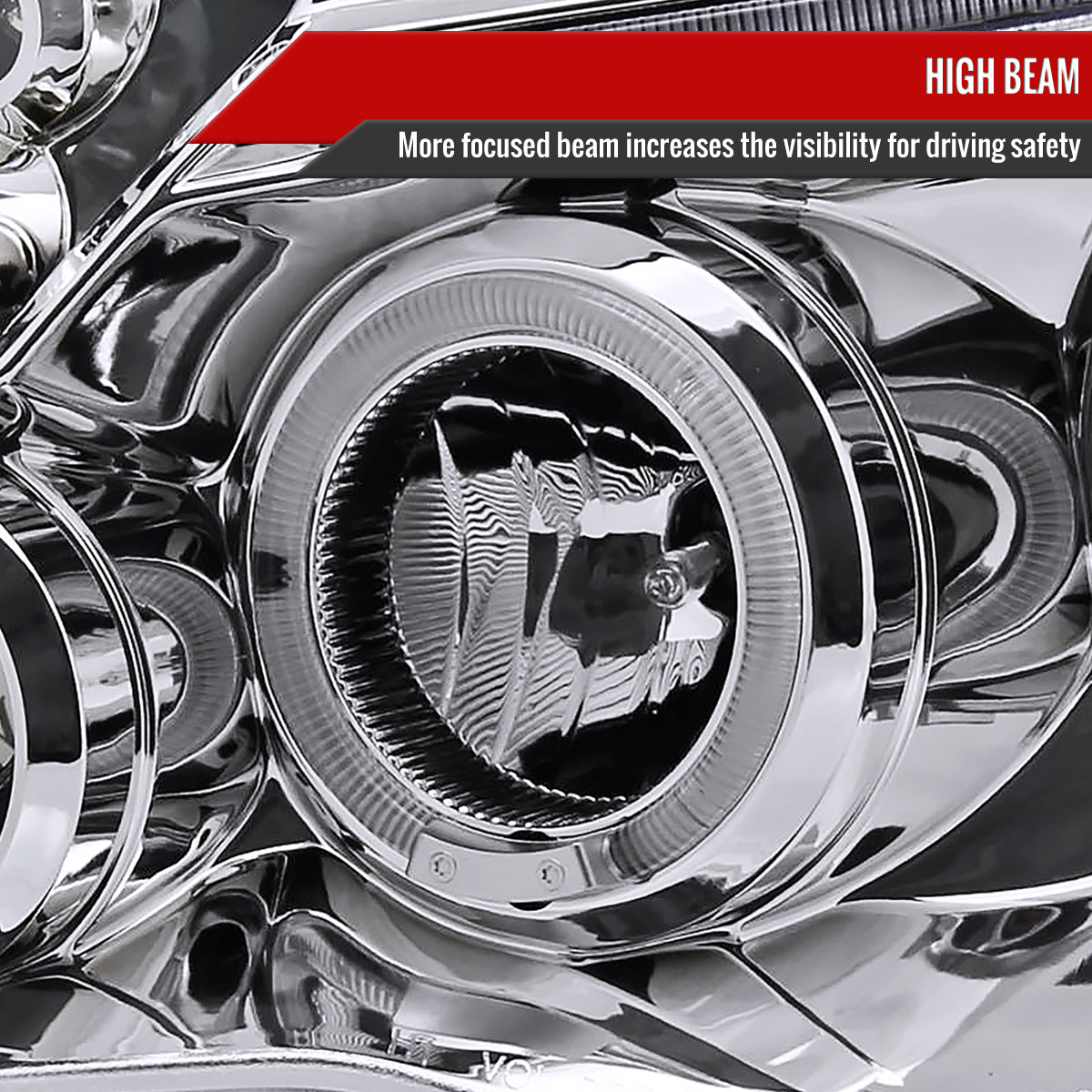 2005-2011 Toyota Tacoma Dual Halo Projector Headlights (Chrome Housing/Clear Lens)