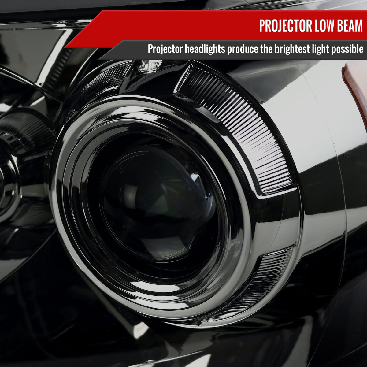 2005-2011 Toyota Tacoma LED Bar Projector Headlights w/ Sequential Turn Signal Lights (Chrome Housing/Smoke Lens)